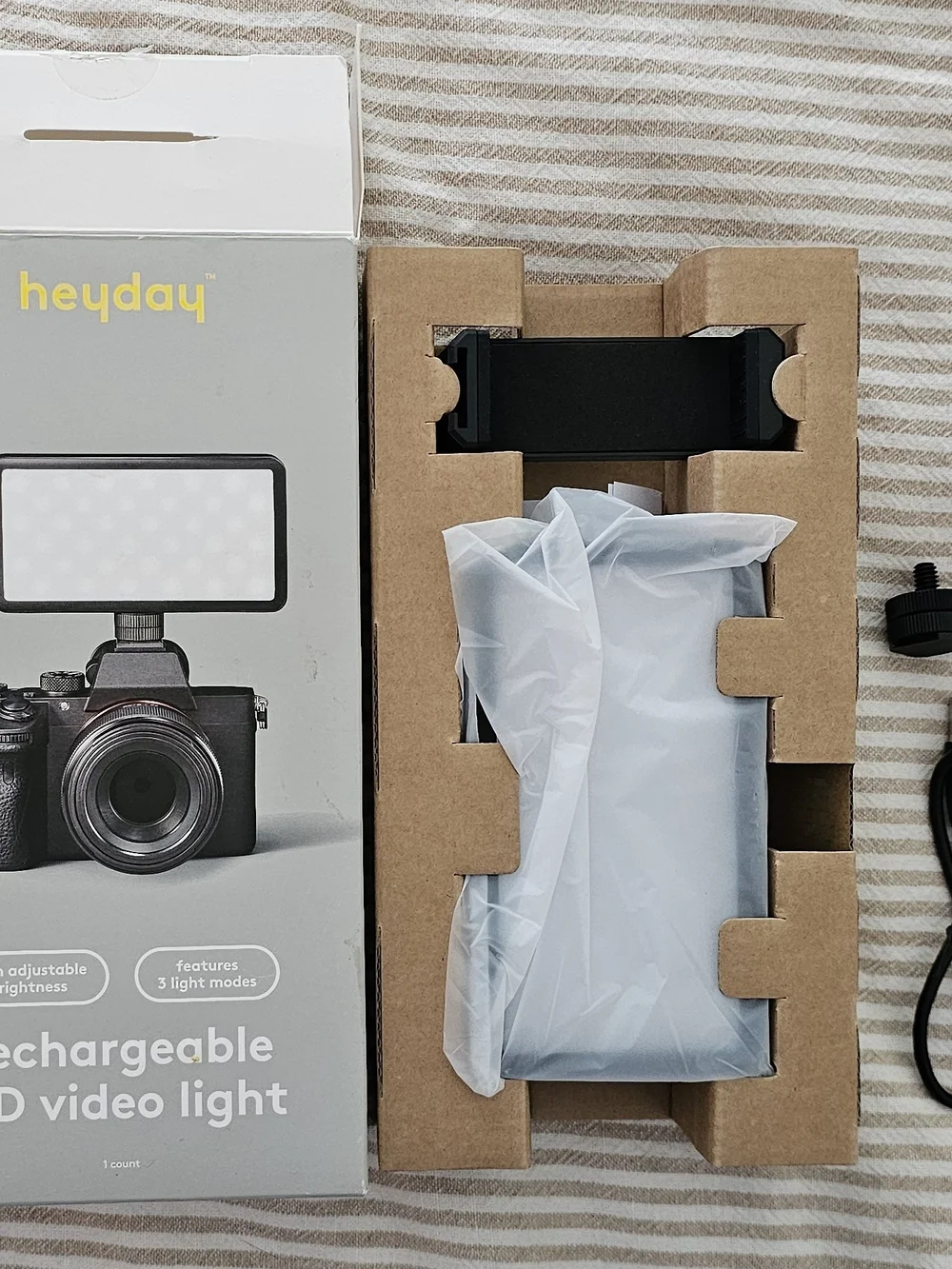 heyday Black LED Video Light Panel for Camera